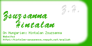 zsuzsanna hintalan business card